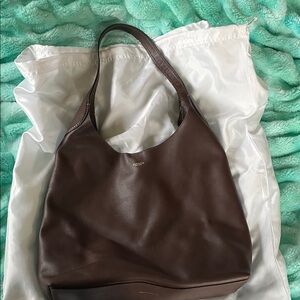 Coach Dark Brown Leather Shoulder Bag